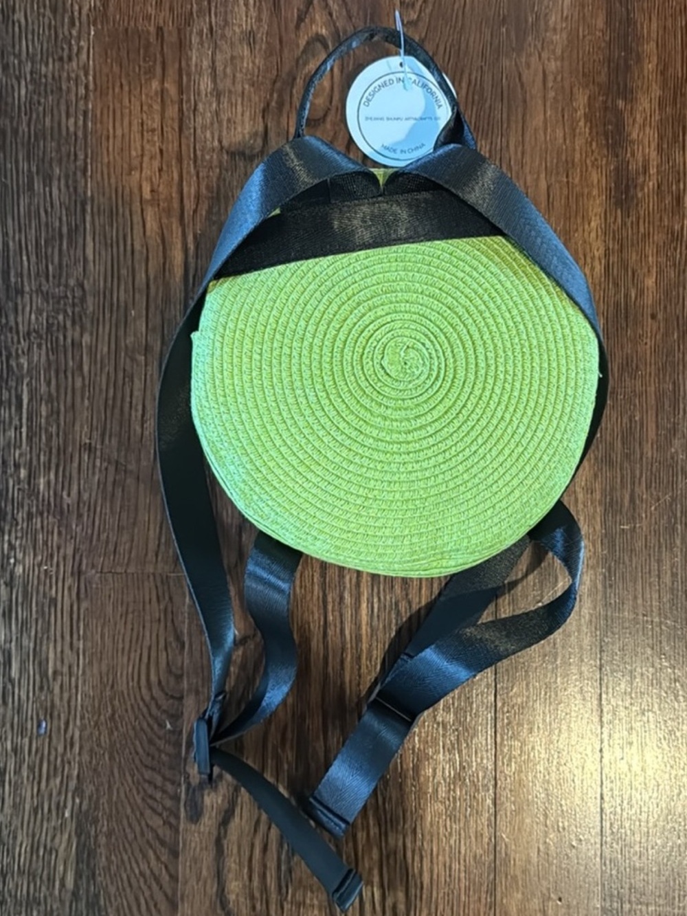 Kids Pink & Green Watermelon Straw Backpack and Adjustable Hat Set - Sz 3-5T - Picture 8 of 14